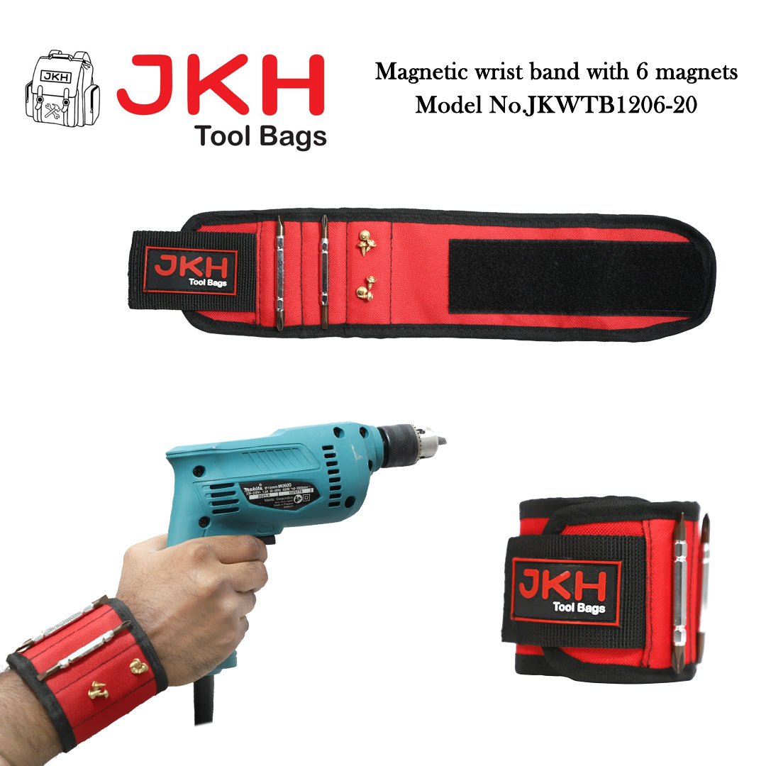 Red magnetic wristband advertisement