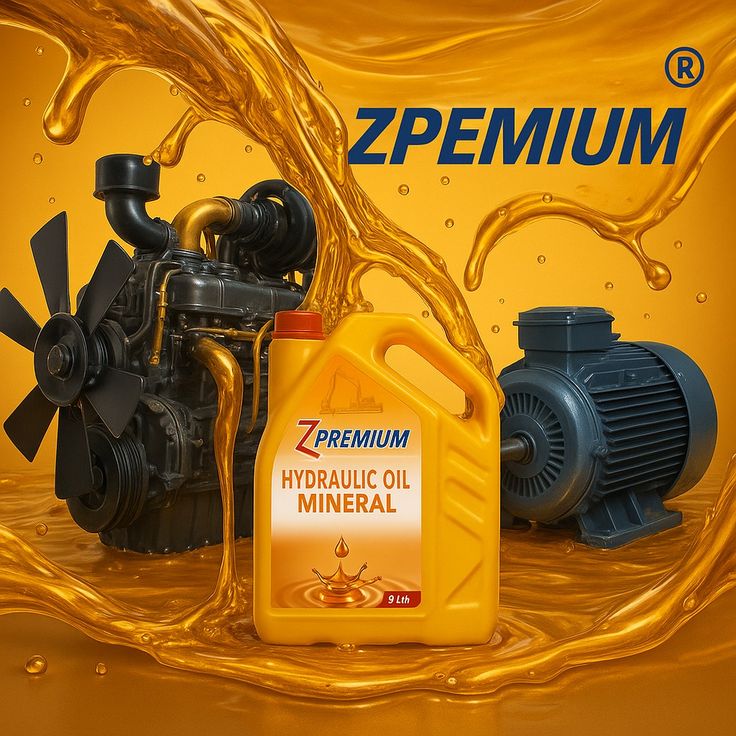 ZPEMIUM hydraulic oil container with engine parts 