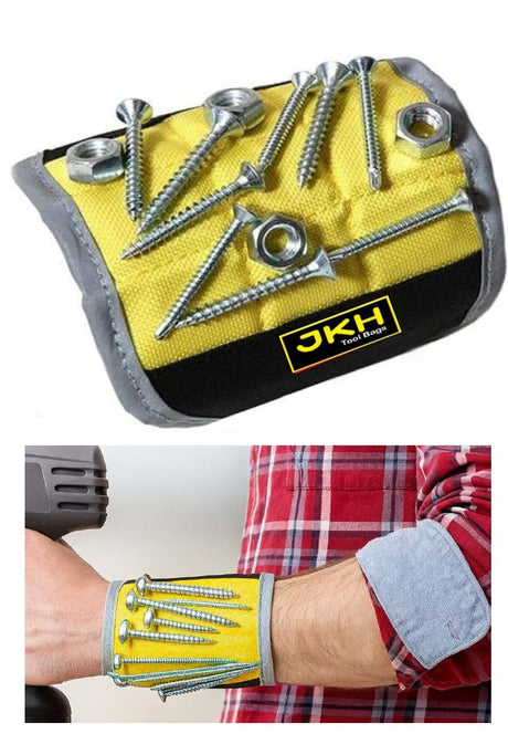 Yellow wrist support with screws