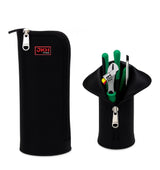 Black tool pouch with tools
