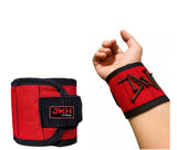 Red wrist wraps 