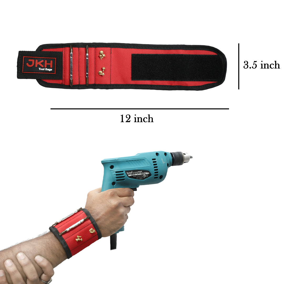 Red wristband dimensions diagram