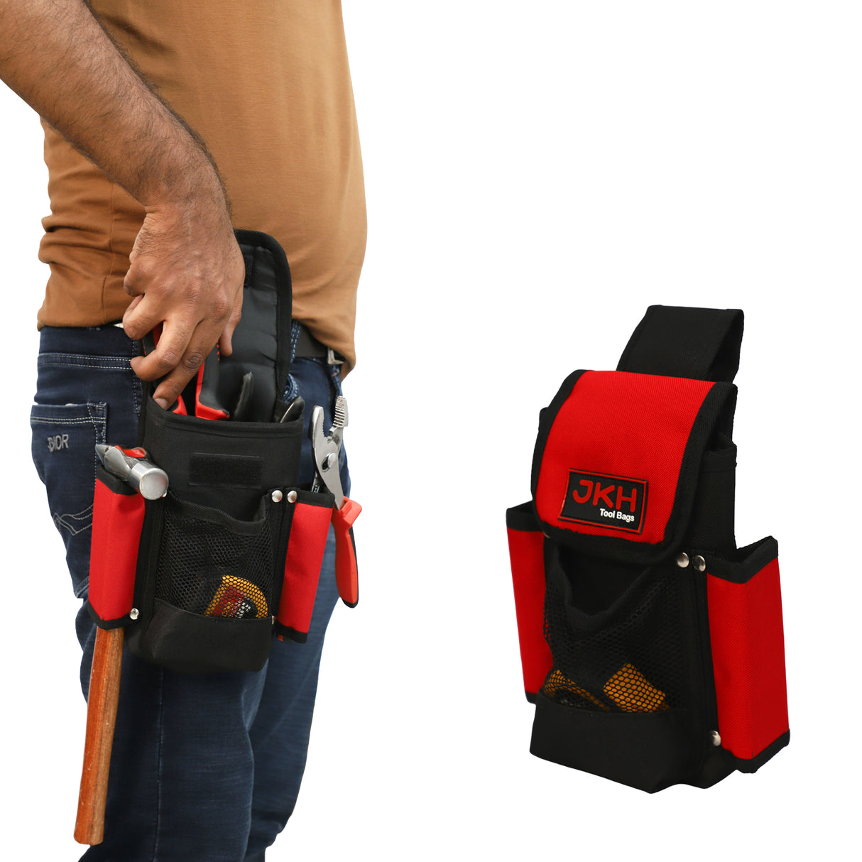 Multiple tool storage belt 4 pockets