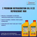 Z Premium refrigeration oil bottles