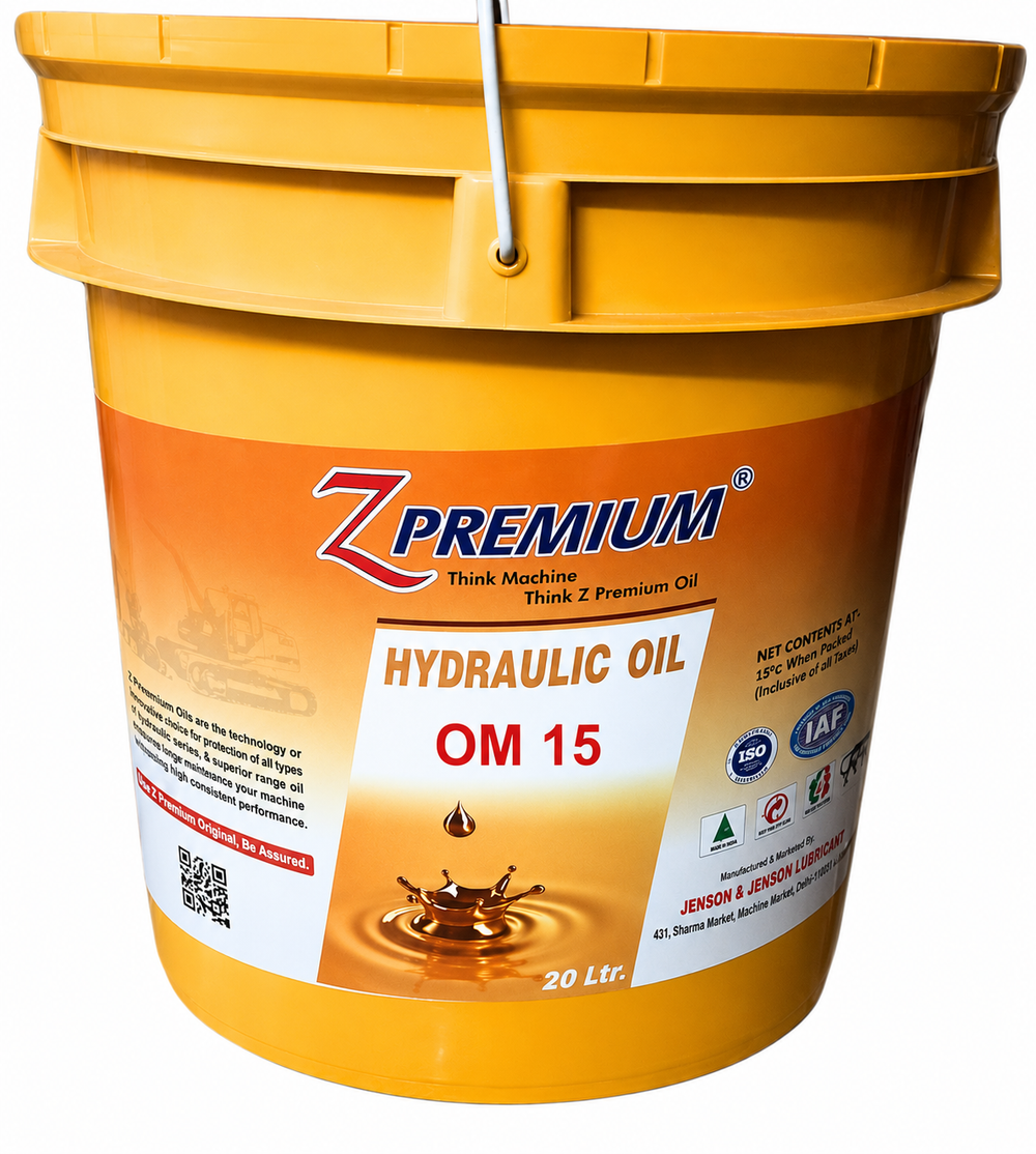 Yellow hydraulic oil bucket