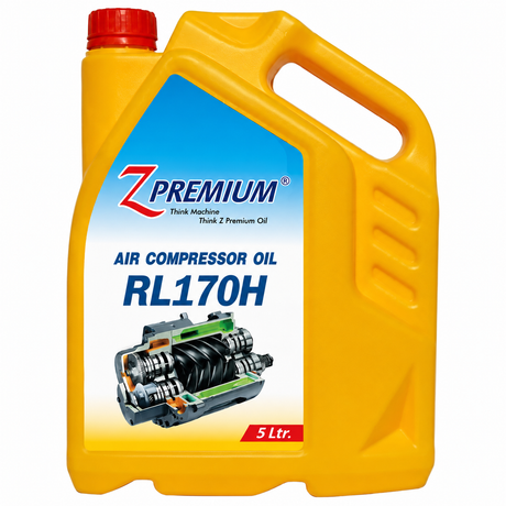 Yellow container of Z Premium air compressor oil 
