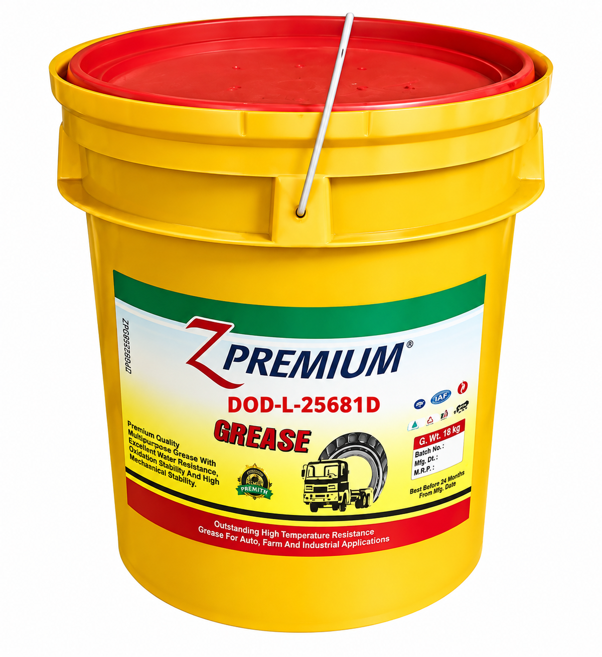 Z Premium Lubricant Bucket Packaging