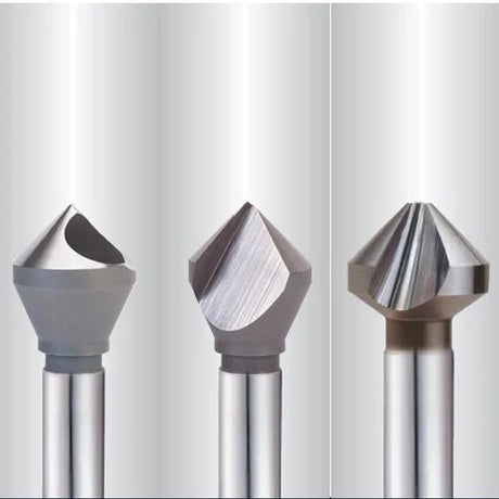 Three flute steel countersink cutter tool