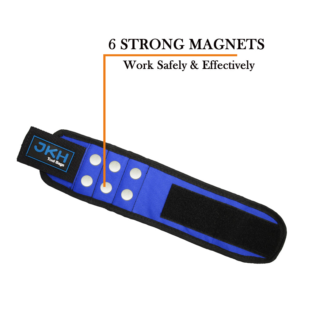 Magnetic wristband showing magnets