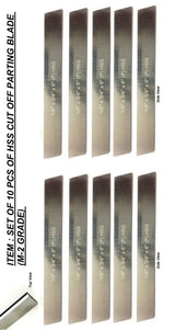 HSS parting blade set