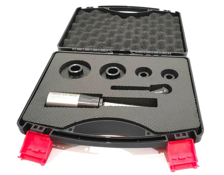 Tool set in protective case
