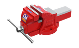 Red steel body bench vise