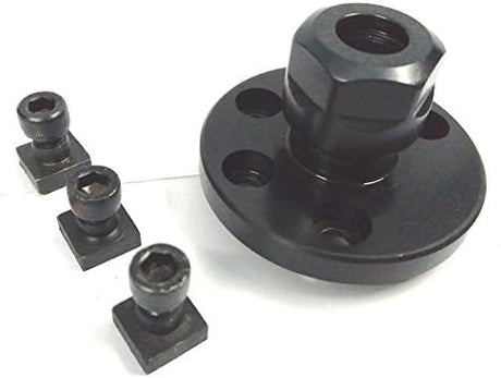 Collet chuck with mounting bolts