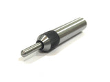 Spring-loaded tap guide tool with knurled collar side view