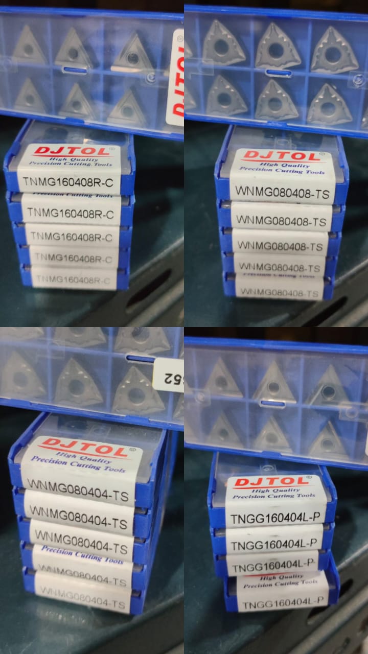 Collection of DJTOL metal cutting inserts 
