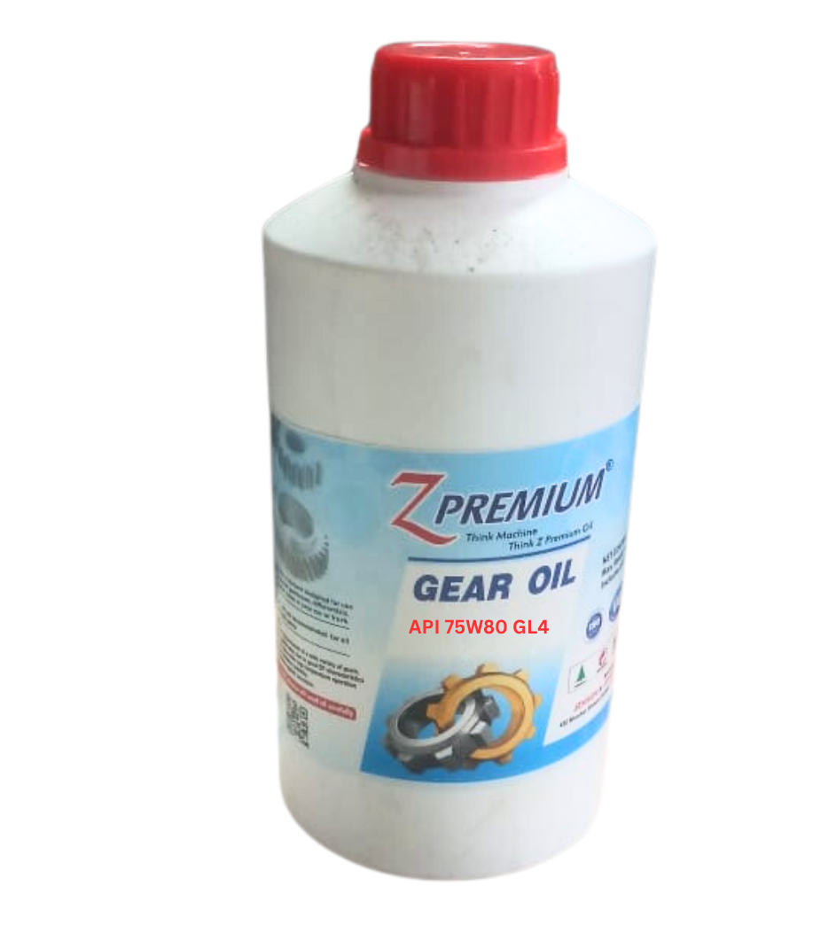 Bottle of Z Premium gear oil with a red cap