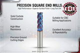 Industrial solid carbide end mill bit