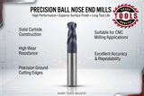 60 HRC ball nose end mill