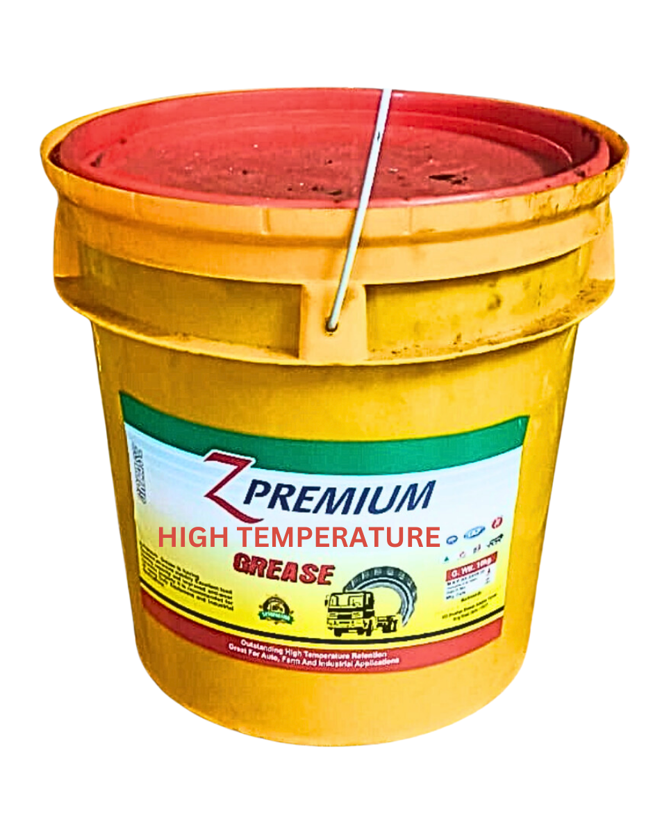 Yellow bucket of Z Premium high-temperature grease
