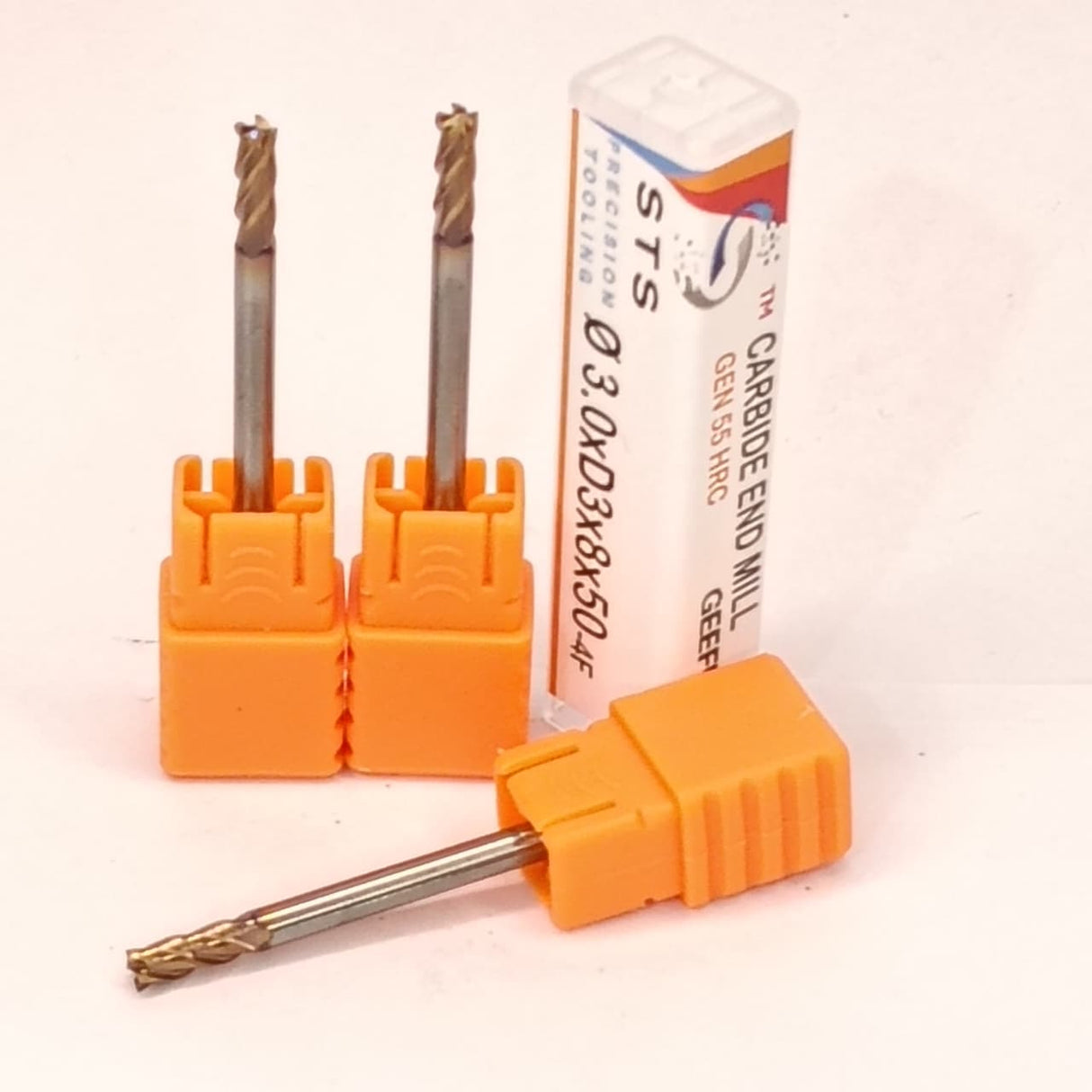 Carbide End Mill 55 hrc 1mm to 4 mm std.