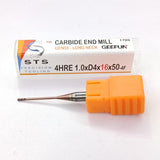Carbide Long Neck End Mill (RIB Series) 55 hrc.