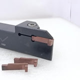 Grooving tool holder with carbide inserts