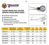 Yuzuki Inside Dial Caliper Groove Gauge (Knife Edge) 5-25mm