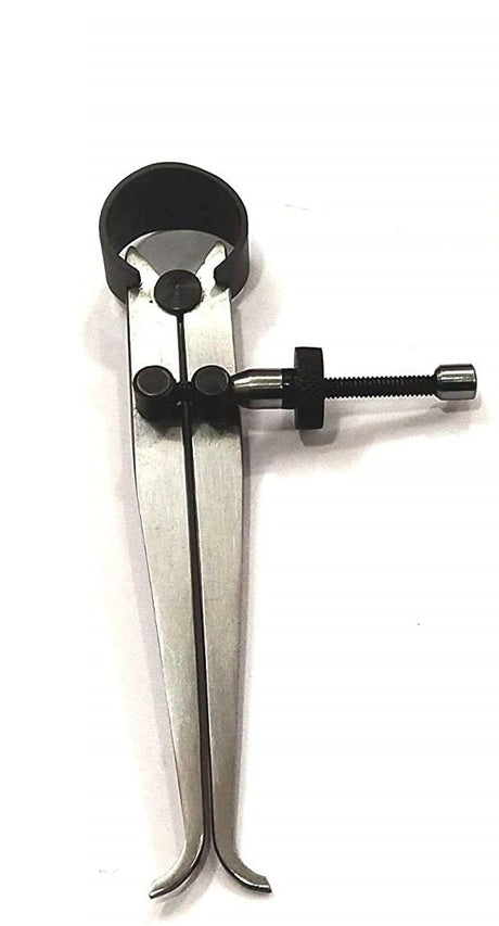 Metal caliper tool designed for accurate measurements and marking