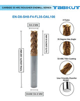 8 mm rougher cutter 60 mm length pack of 1	