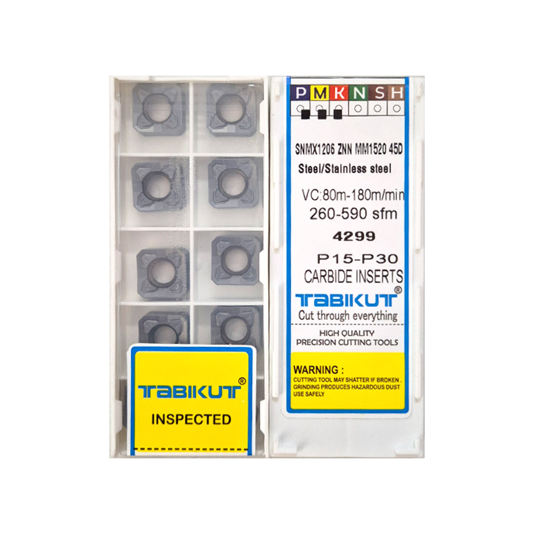 SNMX1206 45 & 88 degree  ANN Steel And Stainless Steel Grade Pack of 10