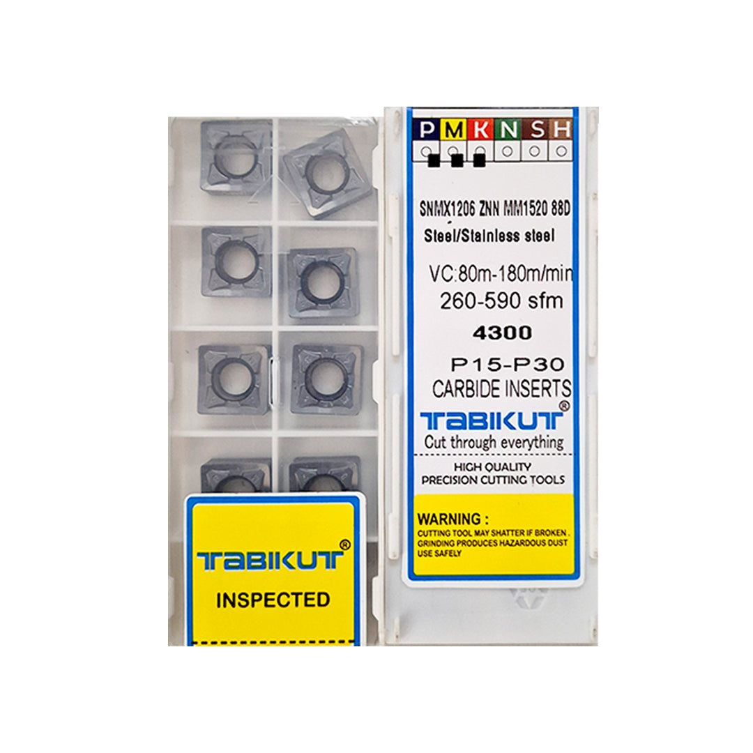 SNMX1206 45 & 88 degree  ANN Steel And Stainless Steel Grade Pack of 10