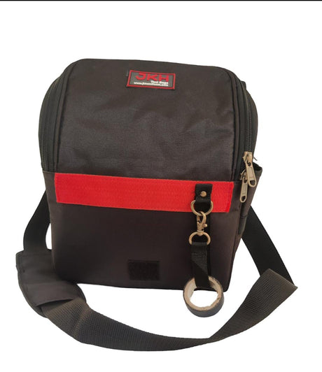 Black bag with a red stripe