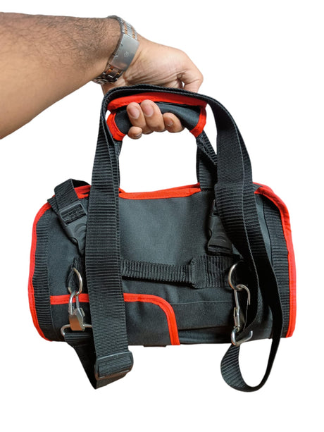 Black and red tool bag 
