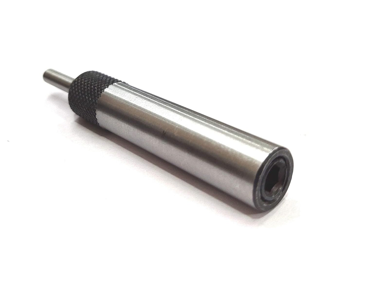 Spring loaded tap guide tool knurled