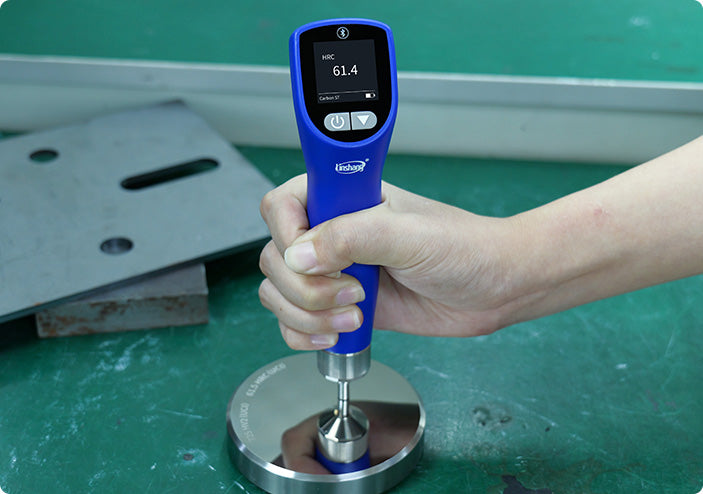 Ultrasonic hardness tester calibration block testing