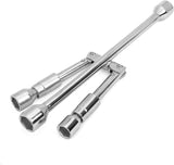 Buyohlic Universal Folding Lug Wrench, 4-Way Cross Wrench 14 Inch