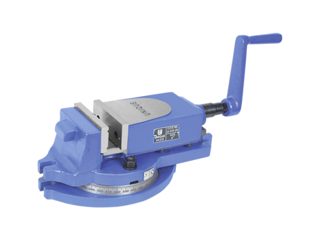 Blue swivel base milling vice.