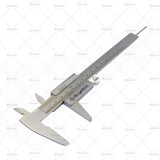 Vernier caliper measuring tool with sliding scale mechanism