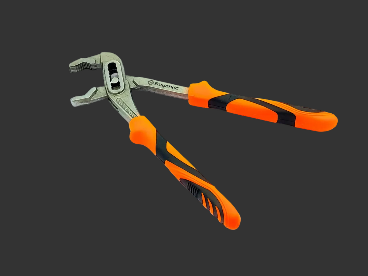 Water pump pliers orange black handle
