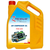 Yellow container of Z Premium air compressor oil 
