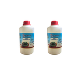 Two bottles of premium air compressor oil