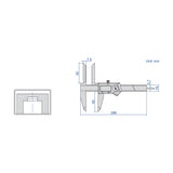 INSIZE DIGITAL CALIPER WITH LONG UPPER JAWS (1138-200)