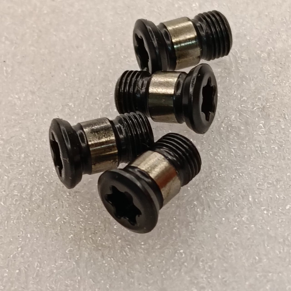 Four black Torx head insert screws