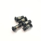 Five black carbide insert screws