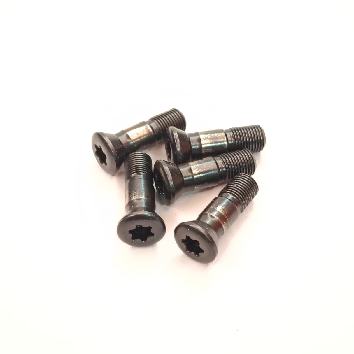 Five black Torx insert screws