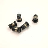 Five black Torx insert screws