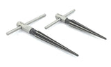 Two T-handle tapered reamers