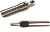 Set of two spring loaded tap guide center tools smooth and knurled