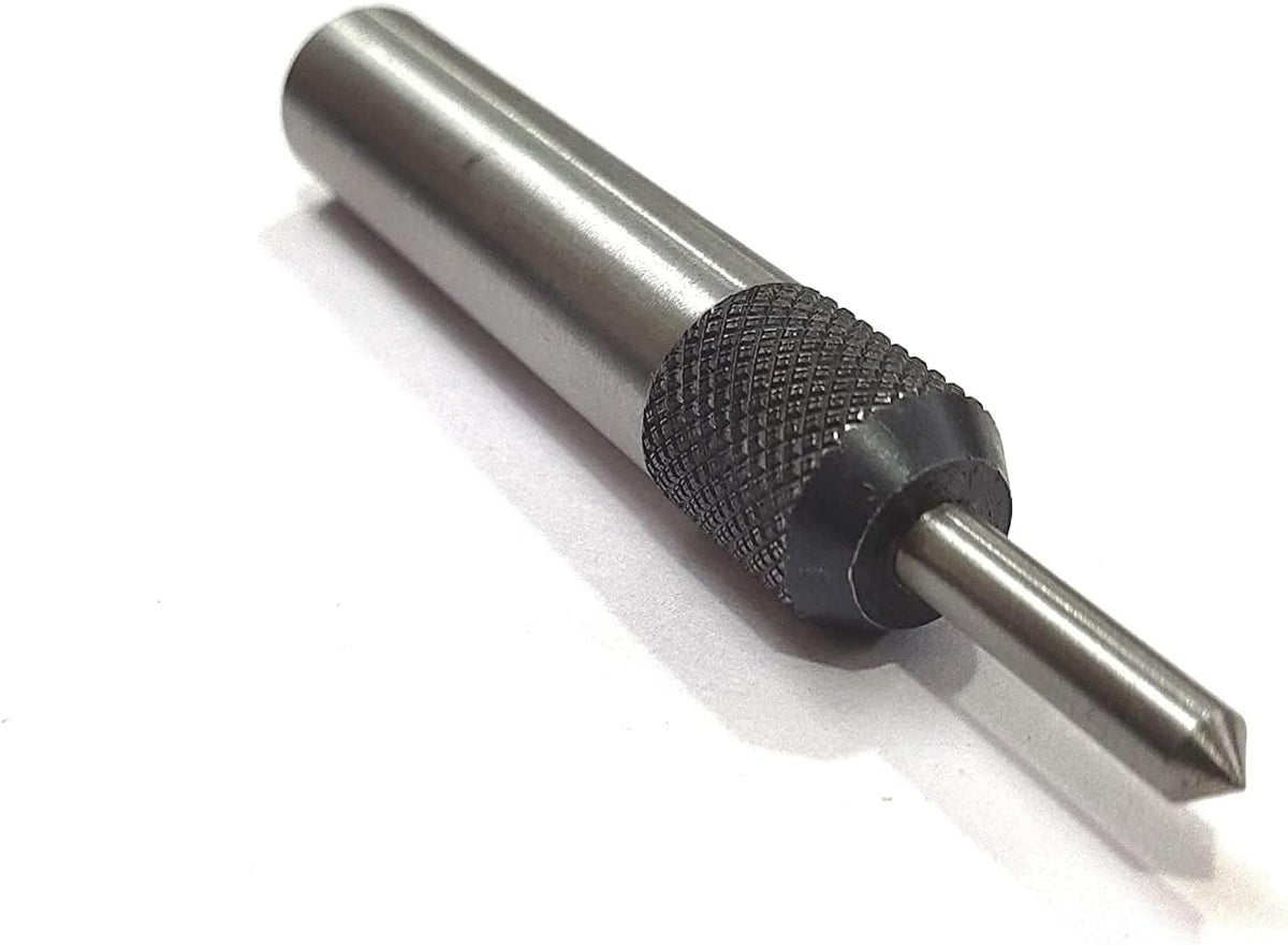 Steel spring-loaded tap guide tool with knurled grip