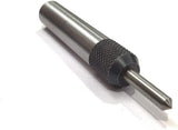 Steel spring-loaded tap guide tool with knurled grip